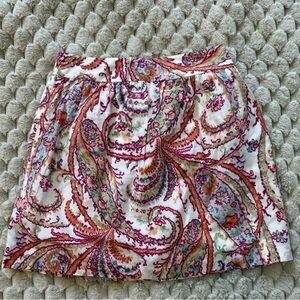 Beth Bowley Multicolor Paisley Mini Skirt